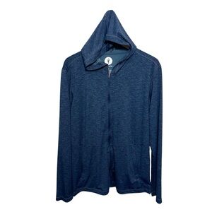 Toes‎ on the Nose Blue UPF Lightwight Zip Hoodie Medium